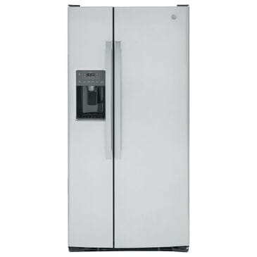 GE Appliances 23 Cu. Ft. Side by Side Refrigerator with External Dispenser in Fingerprint Resistant Stainless Steel, , large