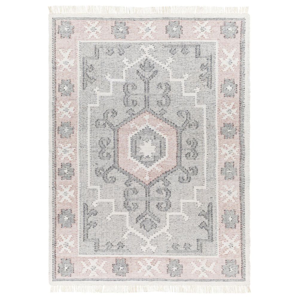 Surya Bursa 8" x 10" Light Gray, Dusty Pink, Charcoal and Cream Area Rug, , large