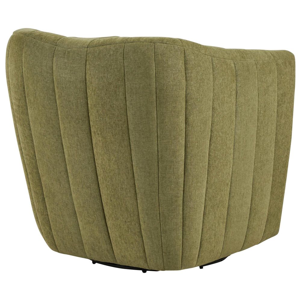 LumiSource Finley Swivel Accent Chair in Green, , large