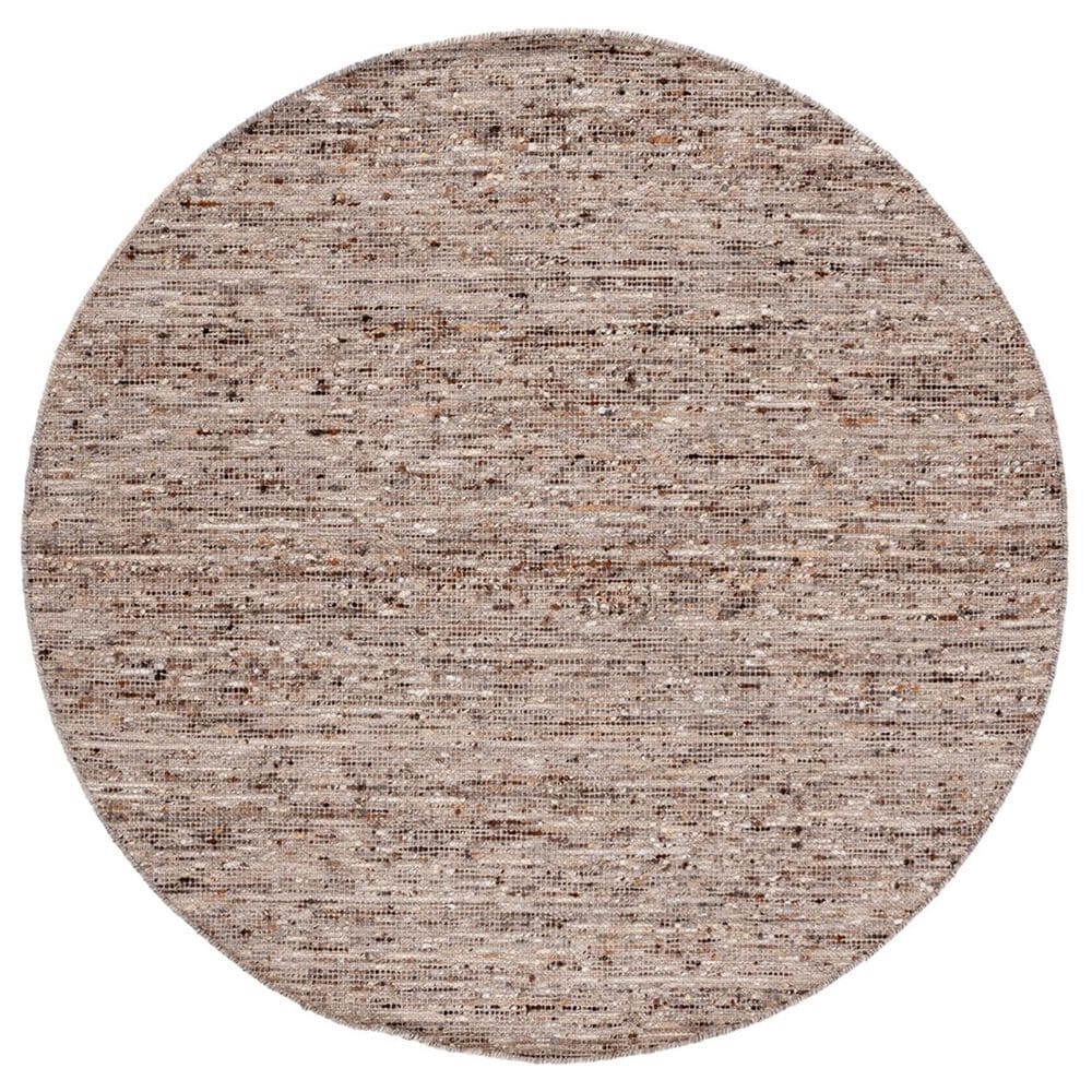 Safavieh Natura NAT327T 6" Round Brown and Ivory Area Rug, , large