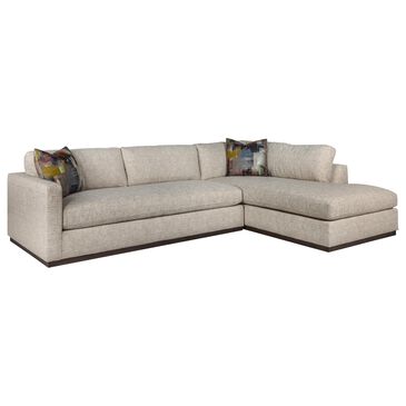 Massoud Furniture Slim 2-Piece Right Facing Sectional in Scribner Ocean, , large