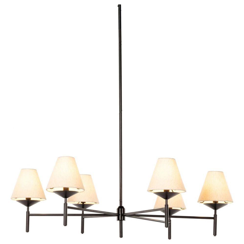 Four Hands Dodie 6-Light Chandelier in Jet Black, , large