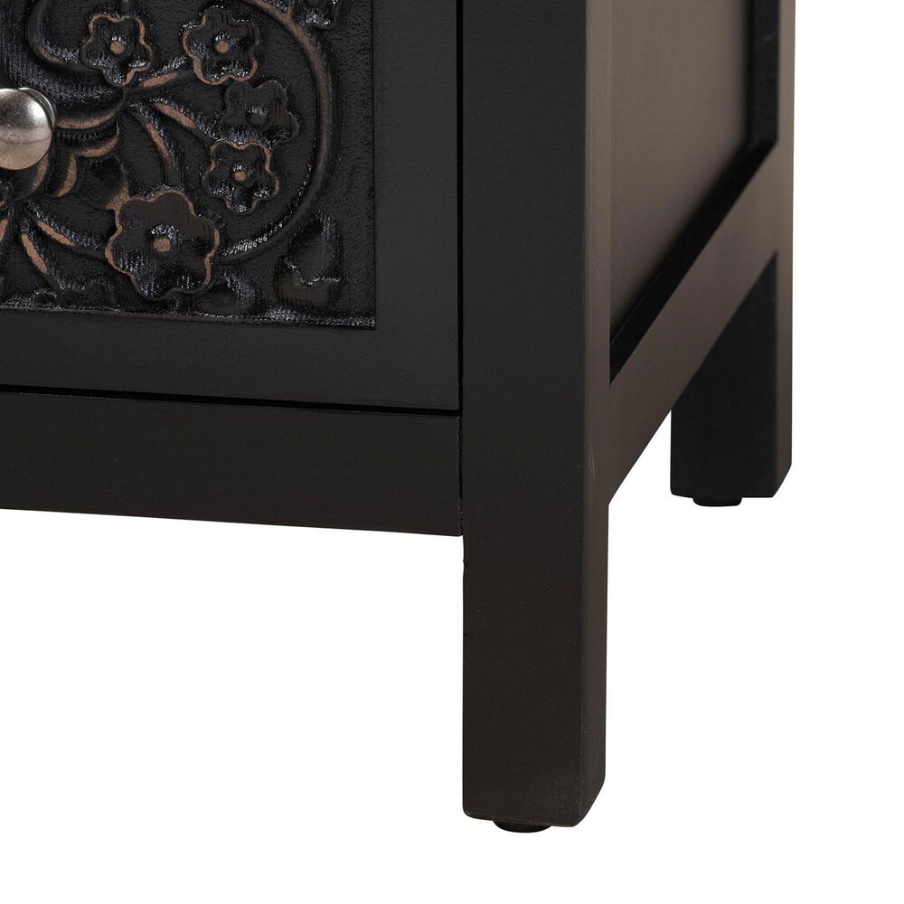 Baxton Studio Yelena 3-Drawer Storage Cabinet in Black, , large