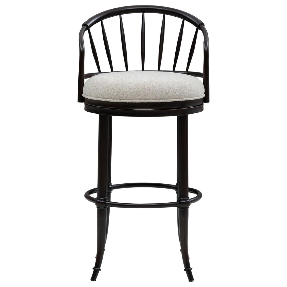 Armen Living Luther Bar Height Stool in Dark Brown, , large
