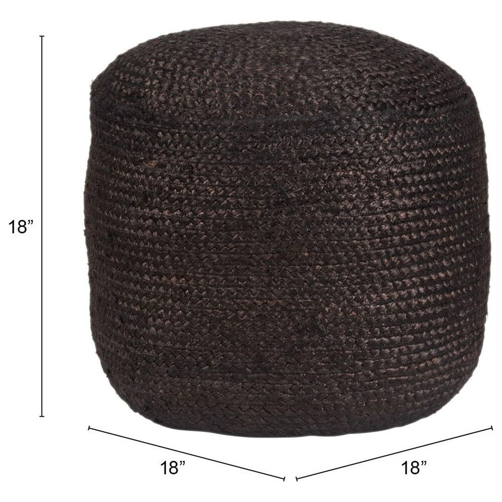 Zuo Modern Lillian Footrest Ottoman in Black, , large