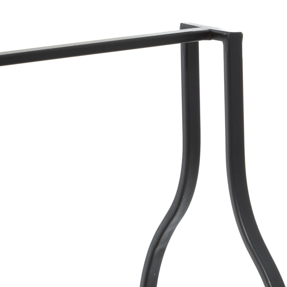 Maple and Jade 16&quot; Farmhouse Metal Wine Holder in Black, , large