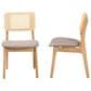 Baxton Studio Dannon Side Chair in Natural Oak and Light Brown (Set of 2), , large