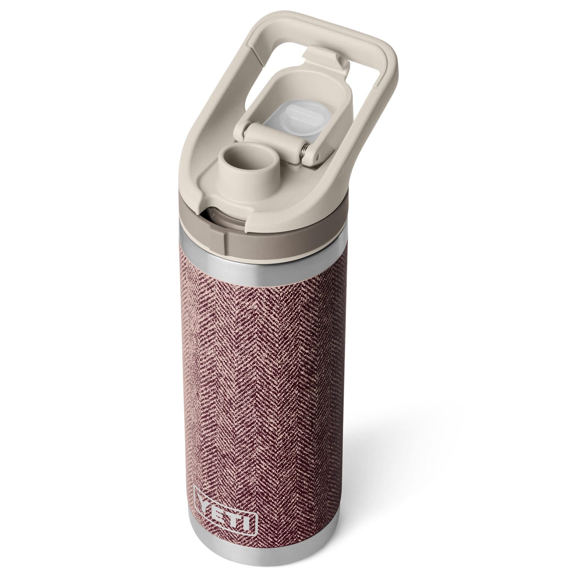 YETI Rambler 18 Oz Water Bottle with Flip Chug Cap in Riverhead Red