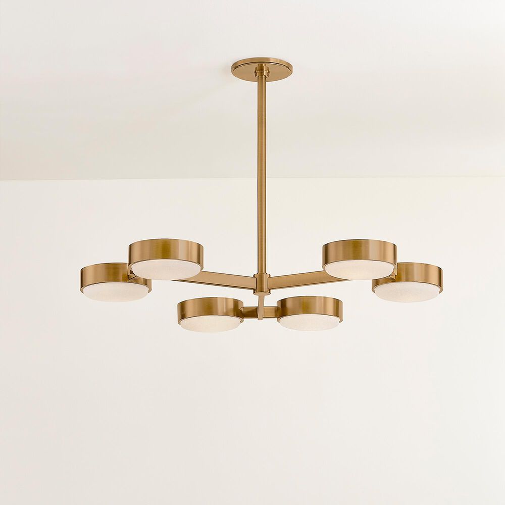 Troy Lighting Rory 6-Light Chandelier in Patina Brass, , large
