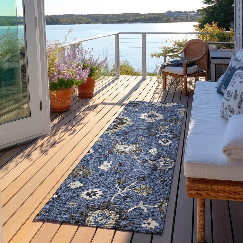 Dalyn Rug Company Portico PO6 Blue 2&#39;3&quot; x 7&#39;6&quot; Runner, , large
