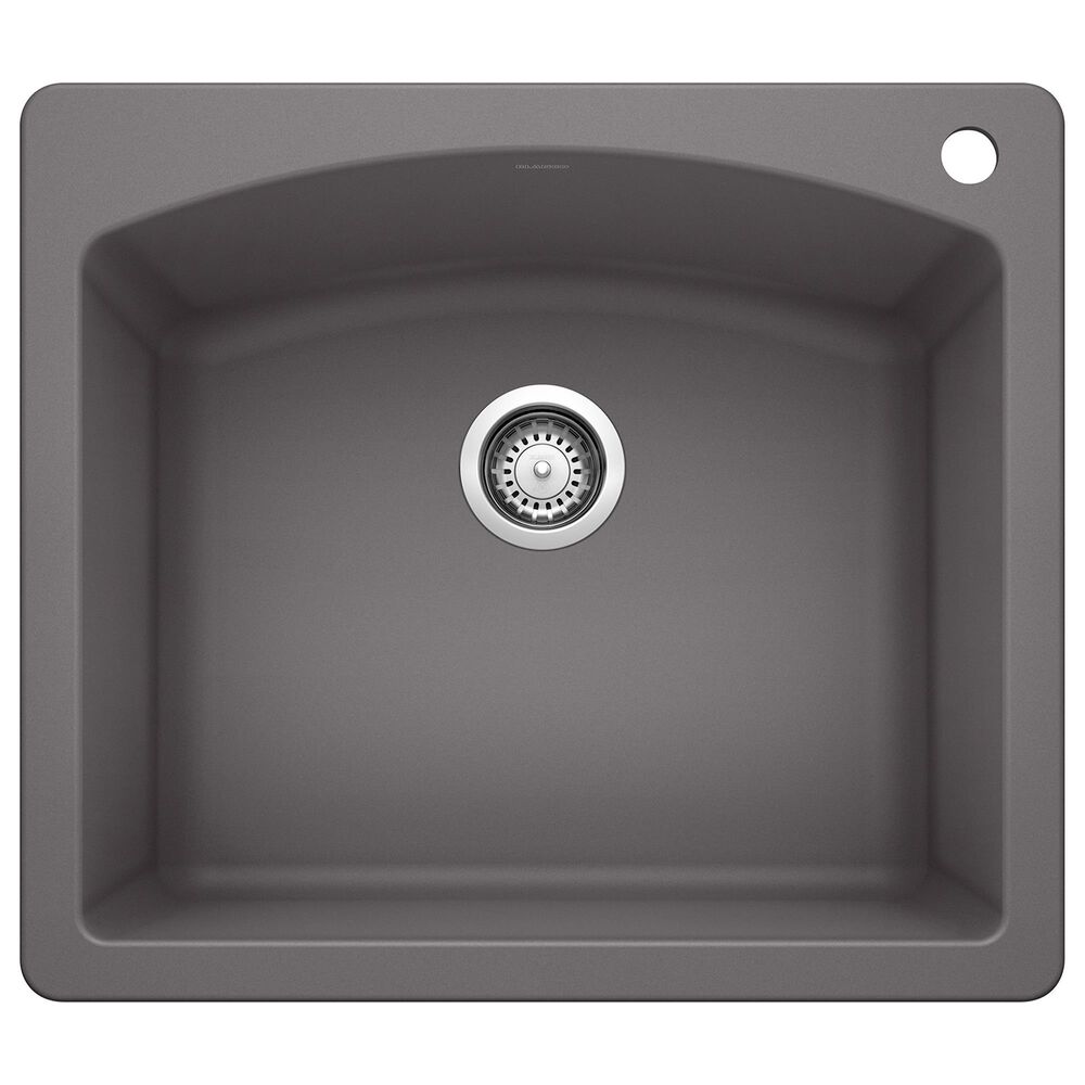 Blanco Diamond Single Bowl Dual Mount Kitchen Sink in Cinder, , large