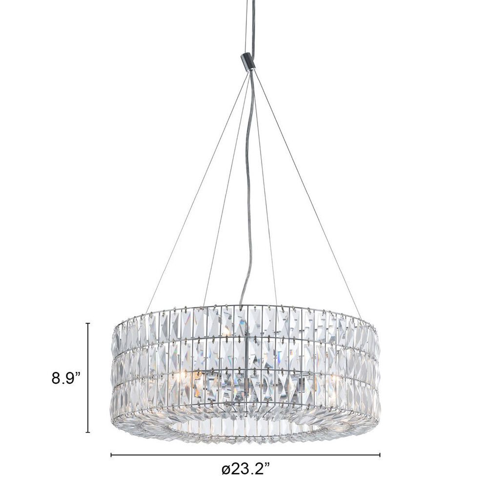 Zuo Modern Jena Ceiling Lamp in Chrome, , large