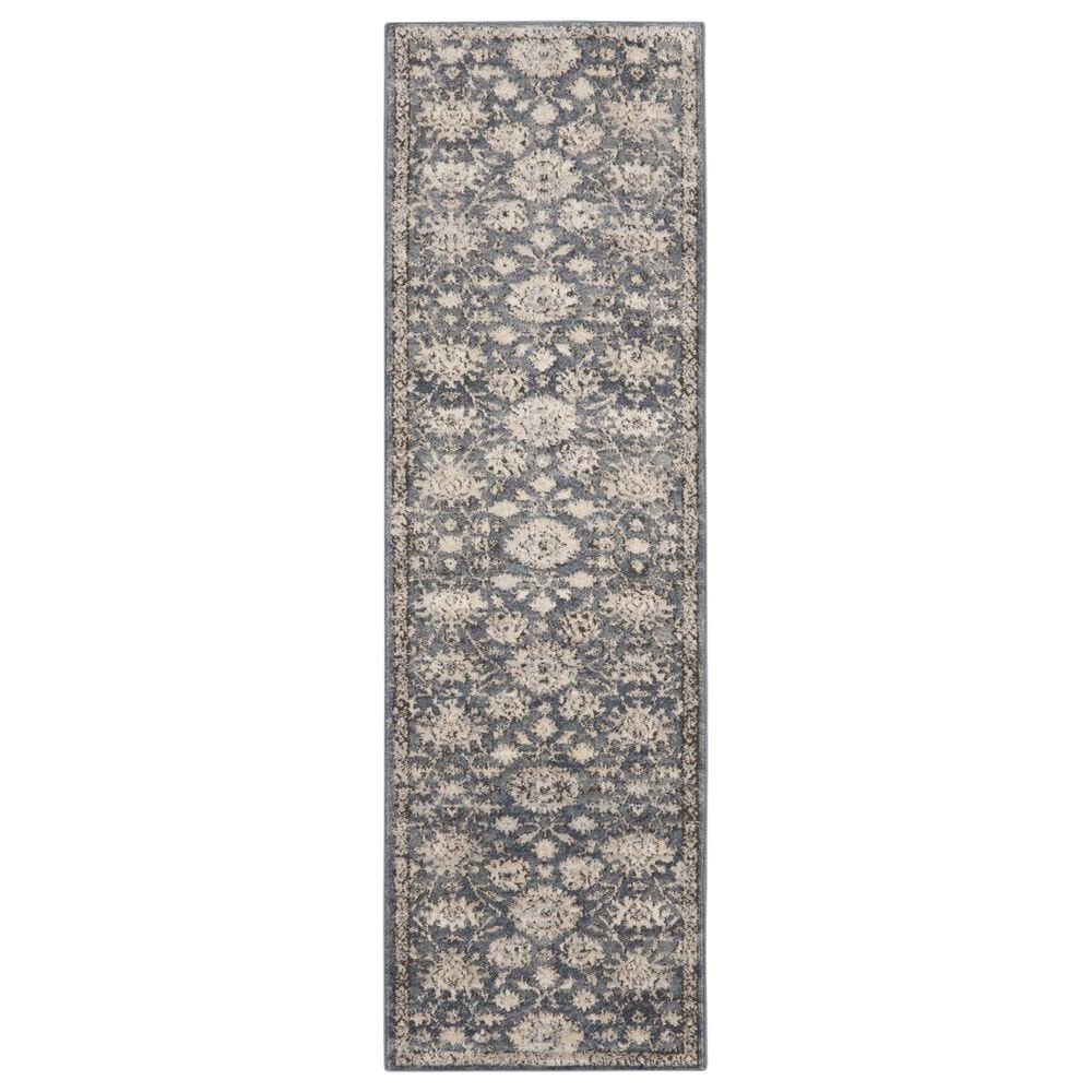 Nourison Quarry Oriental 2"2" x 7"6" Blue and Beige Runner, , large