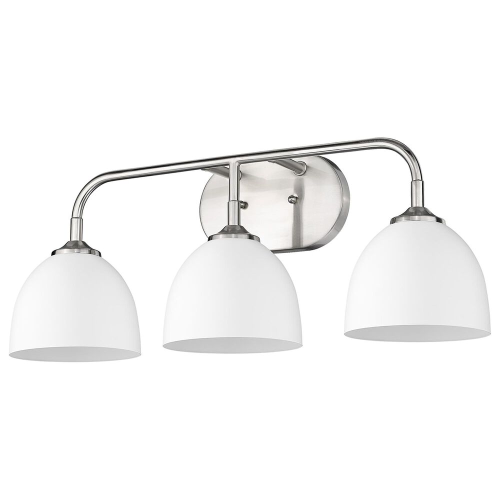 Golden Lighting Zoey 3-Light Bath Vanity in Pewter and White, , large
