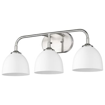 Golden Lighting Zoey 3-Light Bath Vanity in Pewter and White, , large