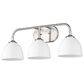Golden Lighting Zoey 3-Light Bath Vanity in Pewter and White, , large