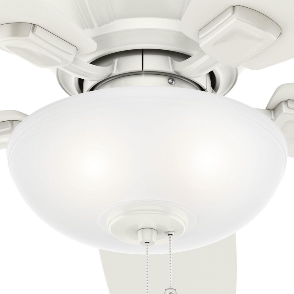 Hunter Kenbridge Low Profile 52&quot; Ceiling Fan with LED Lights in Fresh White, , large