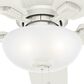 Hunter Kenbridge Low Profile 52" Ceiling Fan with LED Lights in Fresh White, , large