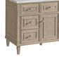 James Martin Vanities Lorelai 48" Single Bathroom Vanity in Whitewashed Oak with 3 cm Eternal Jasmine Pearl Silestone Top, Rectangular Sink and FreePower Wireless Charger, , large