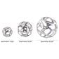 Maple and Jade 3-Piece Abstract Cutout Orb Decorative Sculpture Set in Silver, , large