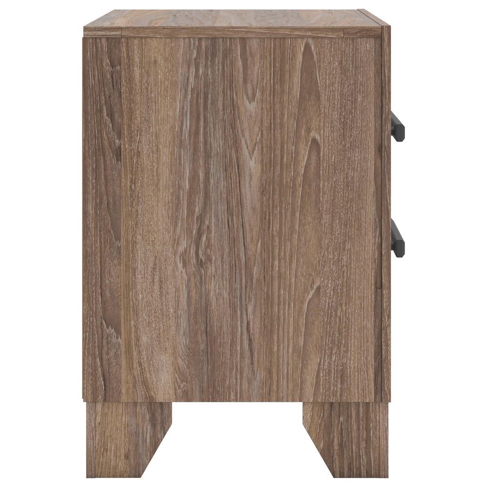 Ashley Sharnari 4-Piece King Bedroom Set in Warm Gray, Brown and Antique White Laminate, , large