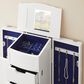 Linden Boulevard White 4 Drawer Jewelry Armoire in White, , large