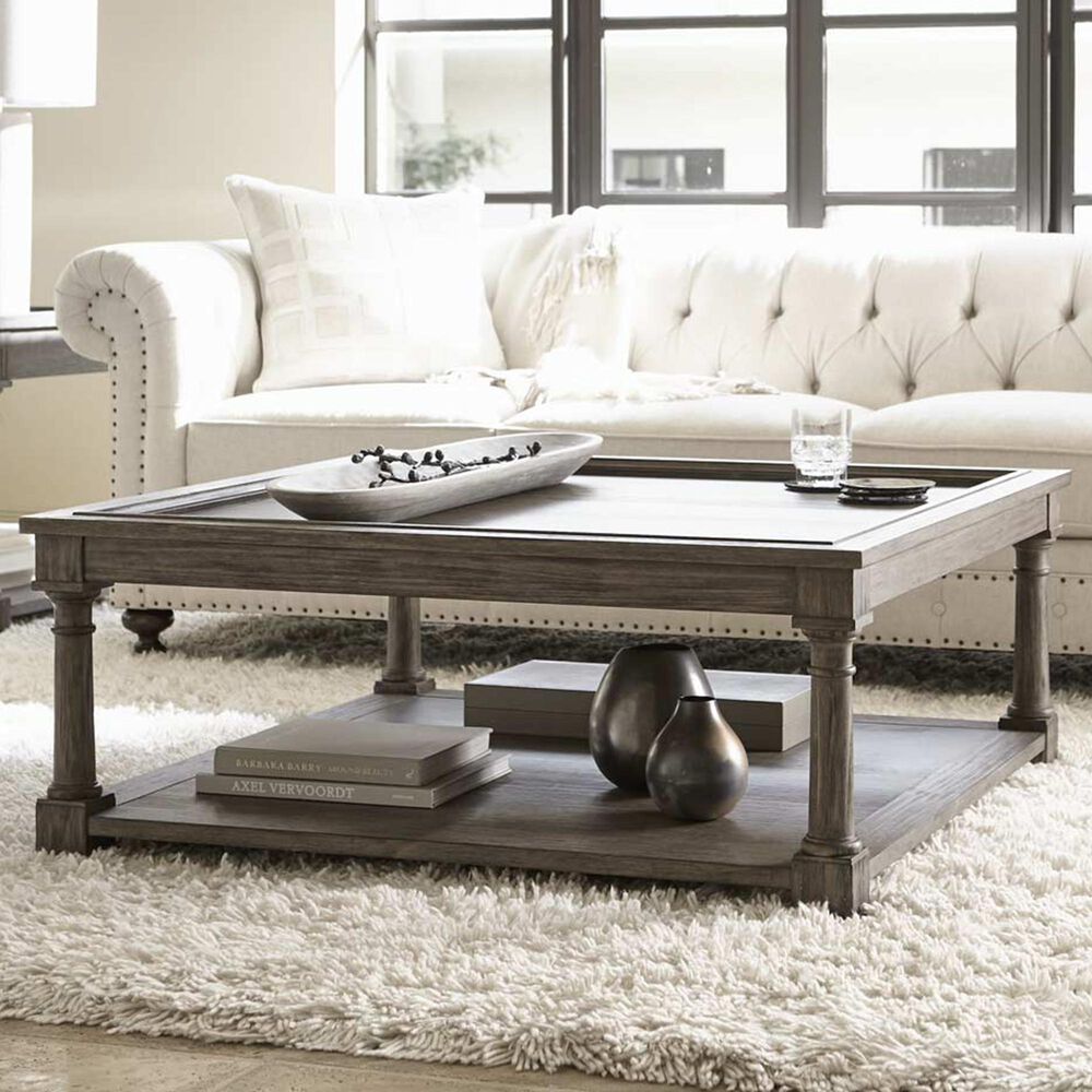 Bernhardt Canyon Ridge Square Cocktail Table in Desert Taupe, , large