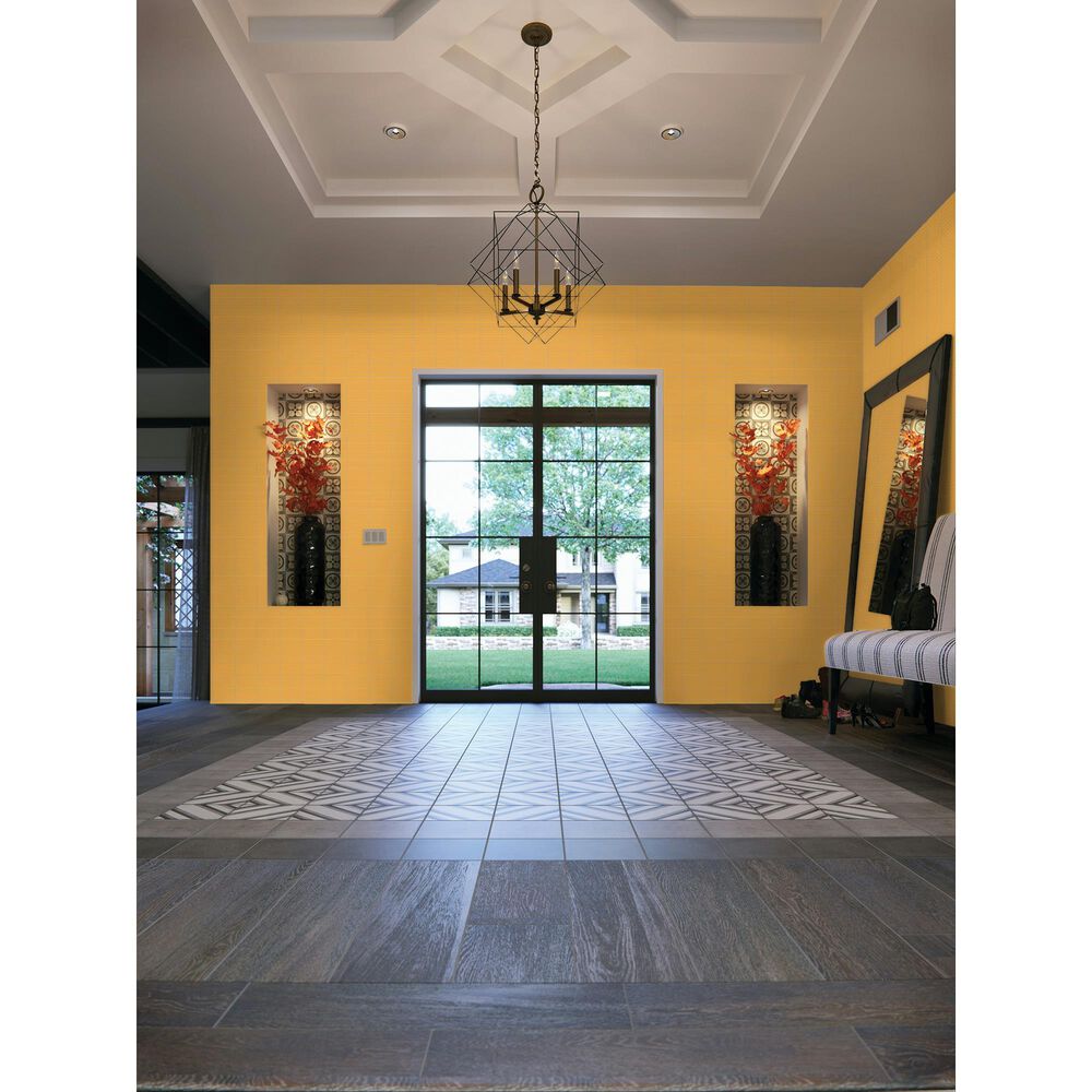 Dal-Tile Color Wheel Mustard 12&#39;&#39; X 10&#39;&#39; Ceramic Mosaic Sheet, , large