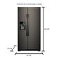 Whirlpool 24.5 Cu. Ft. 36" Wide Side-by-Side Refrigerator in Fingerprint Resistant in Black Stainless Steel, , large