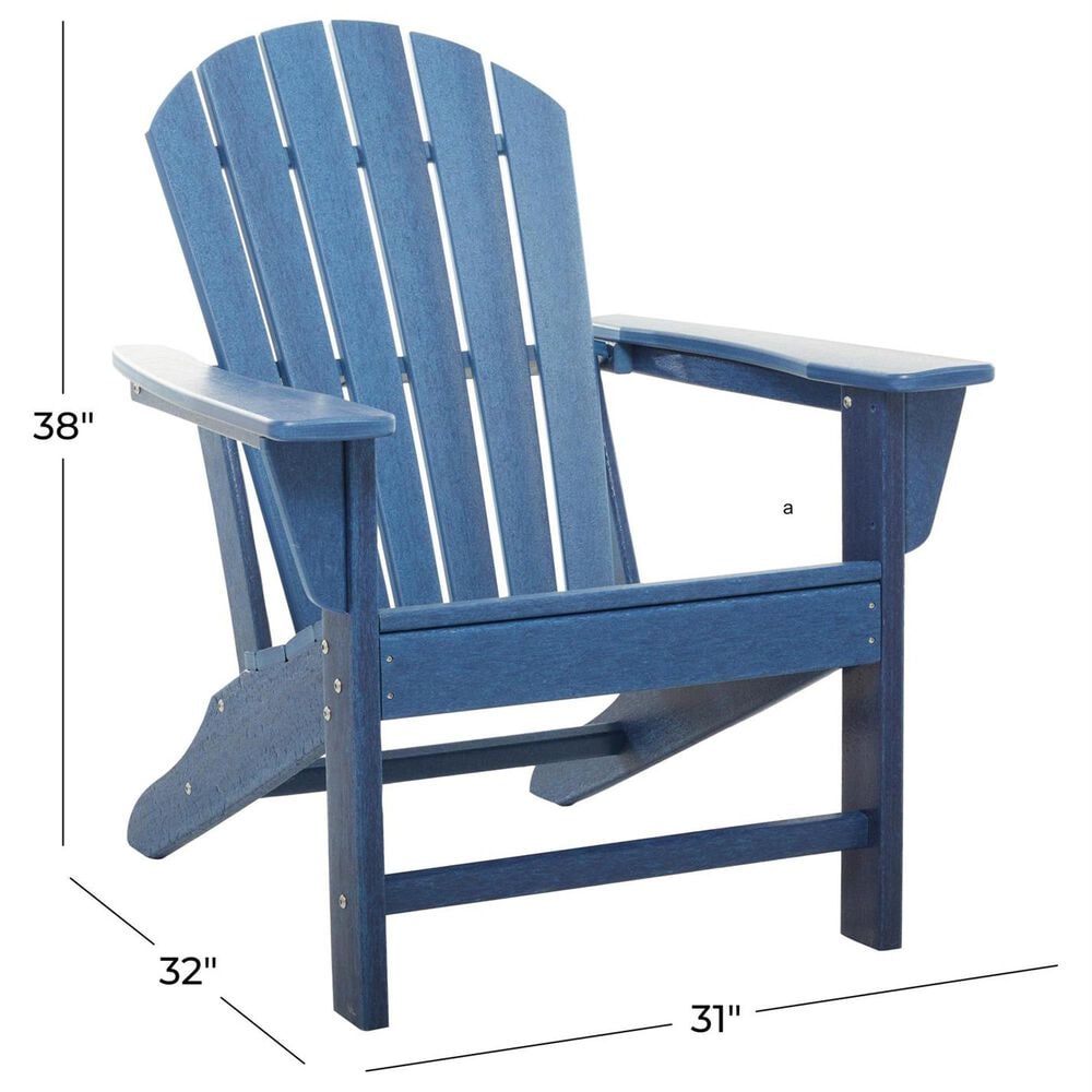 Maple and Jade Outdoor Adirondack Chair in Dark Blue, , large