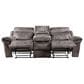 Steve Silver Nashville Manual Reclining Sofa with Drop Down Console in Grey, , large