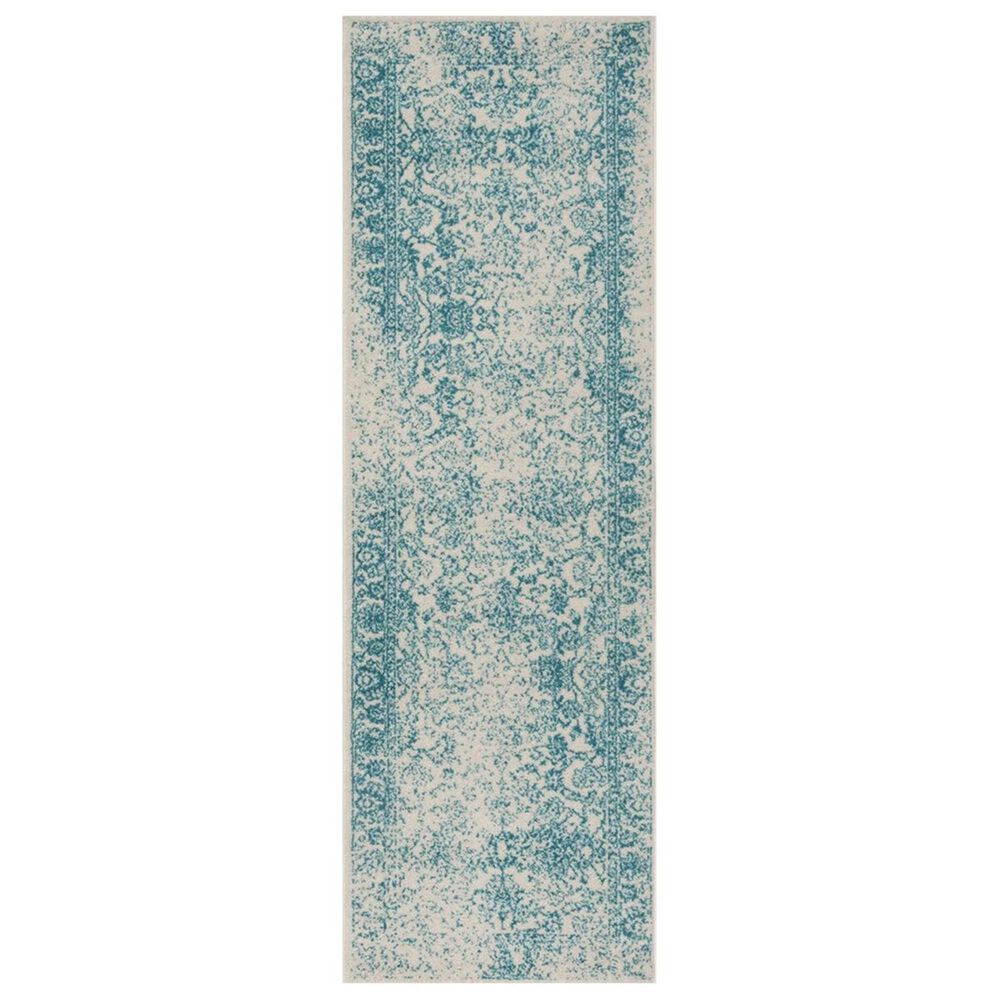 Safavieh Adirondack ADR109D 2&#39;6&quot; x 8&#39; Ivory and Teal Runner, , large