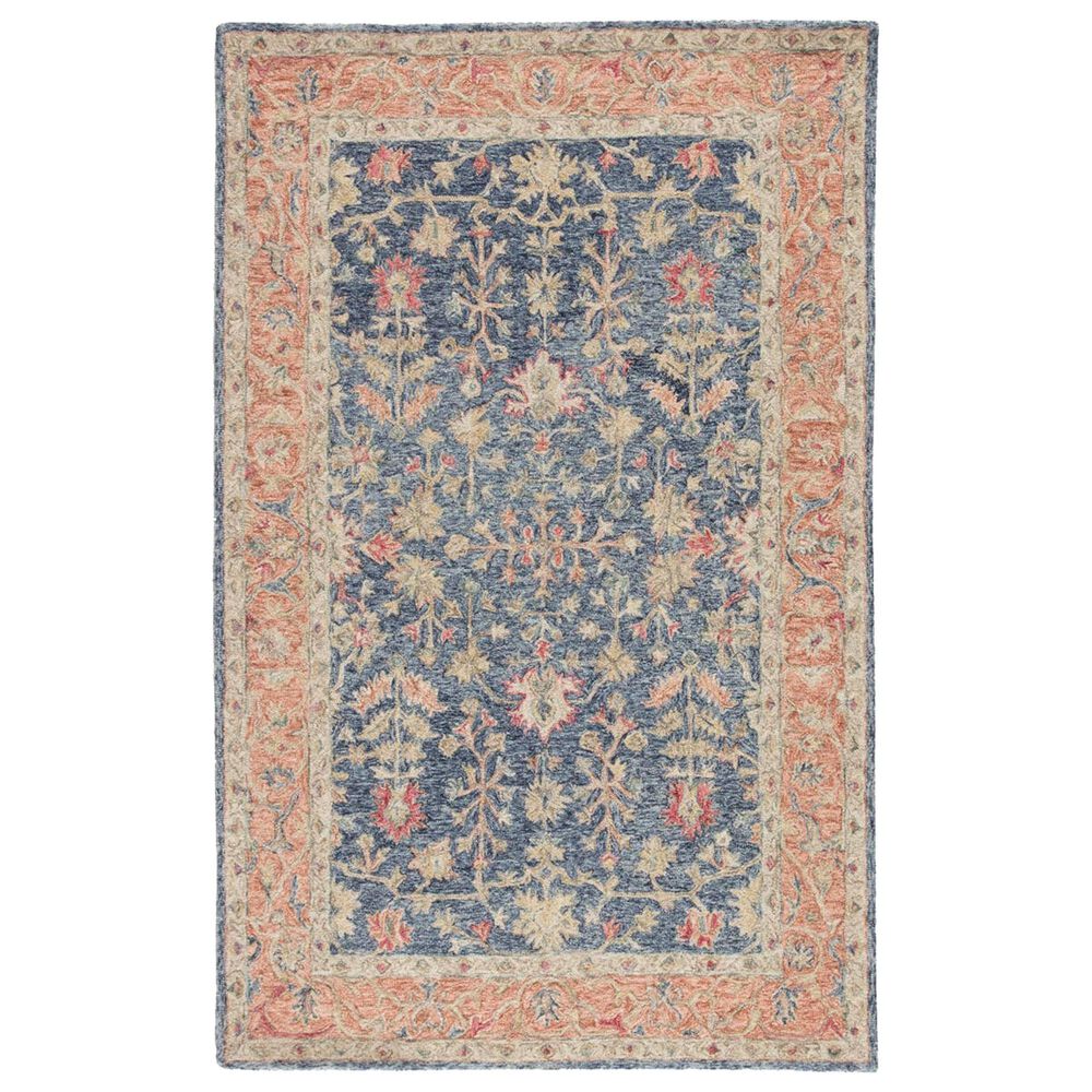 Jaipur Province Presley 5" x 8" Birch, Moonlight Blue, Silver Blue, Apricot Orange and Scarlet Sage Area Rug, , large