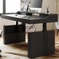 CalmRise 63" Power Standing Desk in Black Oak, , large