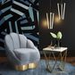 37B Bloom Velvet Chair in Sea Blue, , large