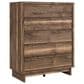 Ashley Chirason 5-Piece Queen Platform Bedroom Set in Brown, , large