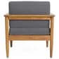 Hearth and Haven Gavin Outdoor Armchair with Cushions in Dark Gray, , large