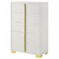 Pacific Landing Marceline 5-Drawer Chest in White and Gold, , large