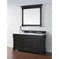 James Martin Vanities Brookfield 60" Single Bathroom Vanity in Burnished Mahogany with 3 cm White Zeus Quartz Top and Rectangular Sink, , large