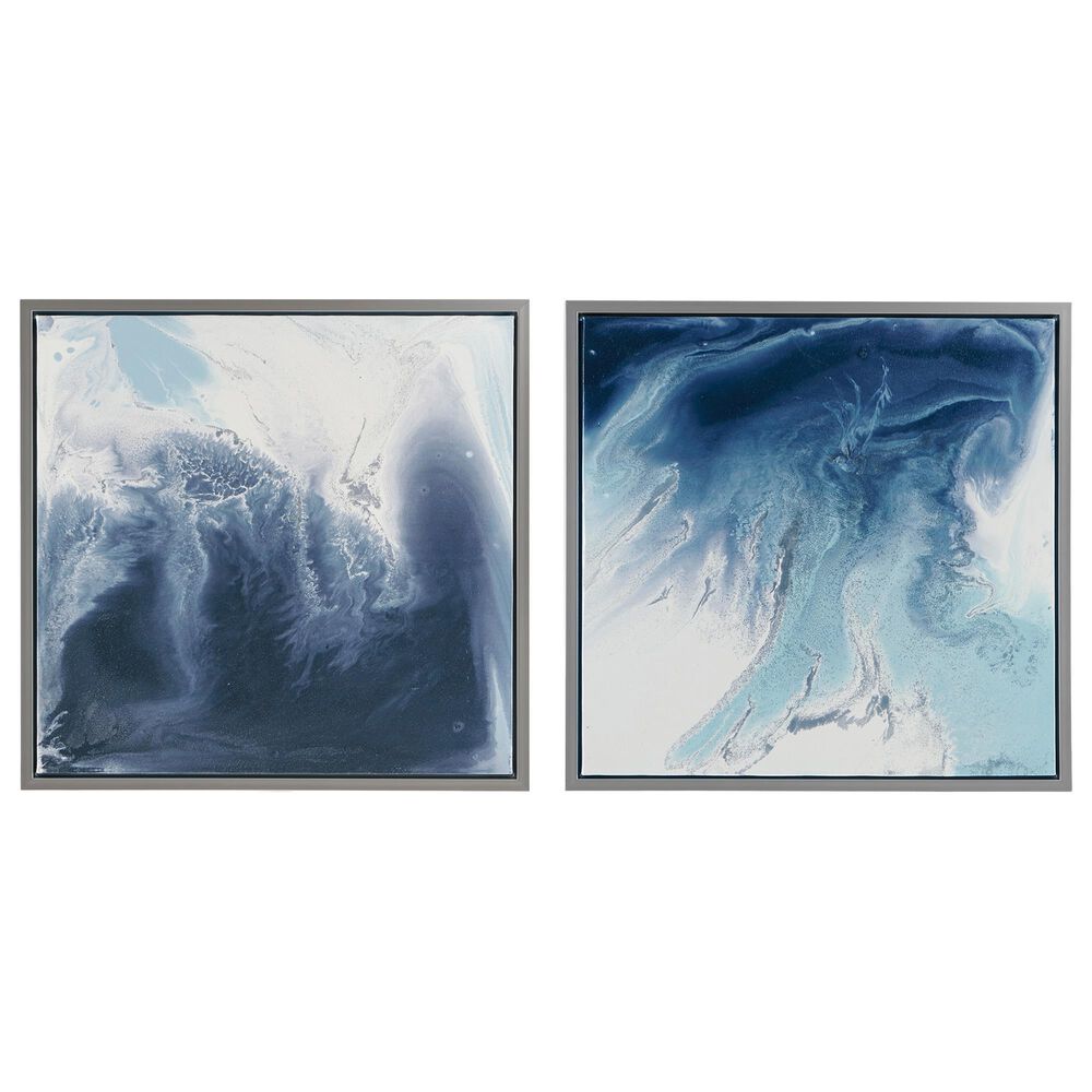 Hampton Park Blue Lagoon 2 2-Piece Framed Wall Art Set in Blue, , large