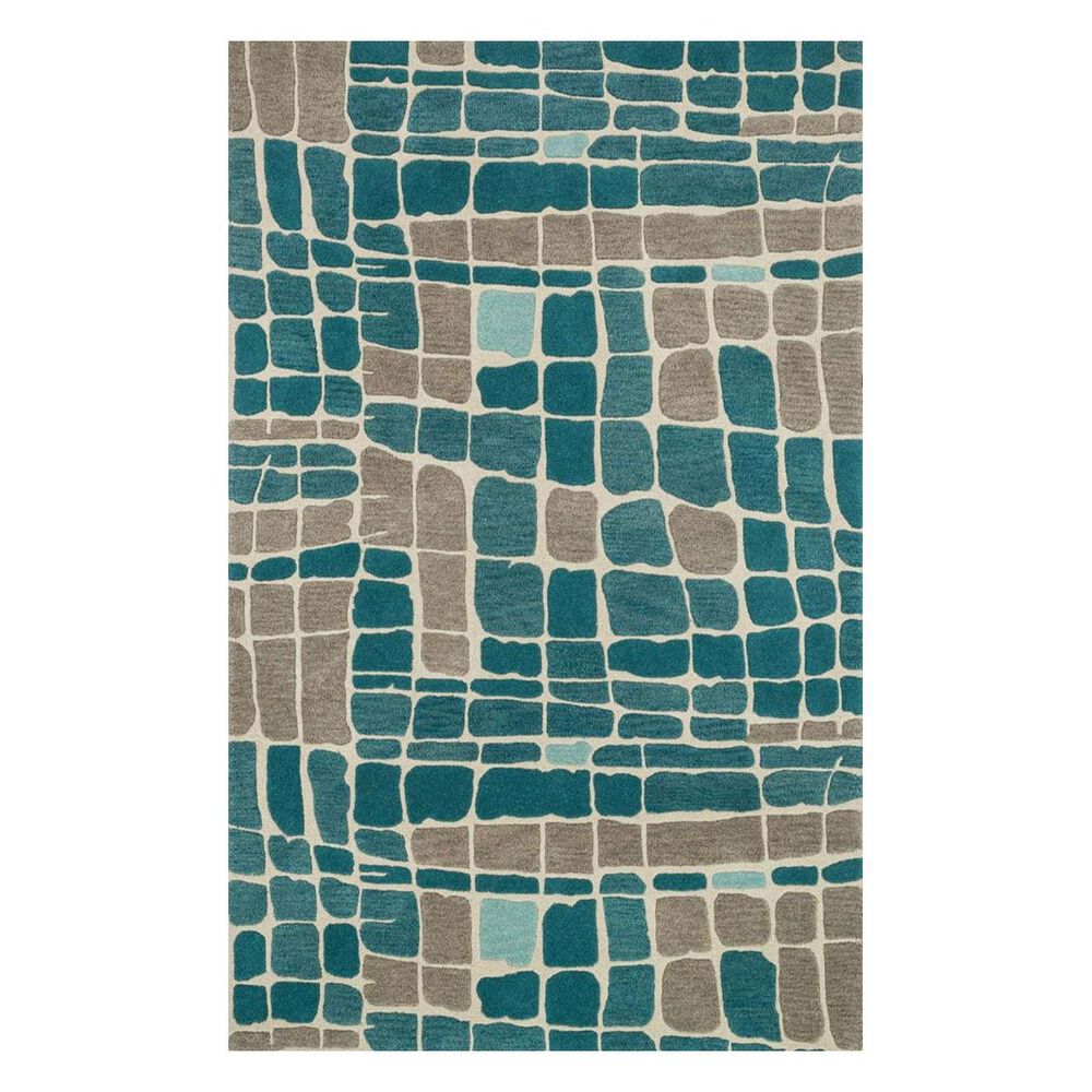 Loloi Nova NV-01 7"10" x 11" Teal/Grey Area Rug, , large