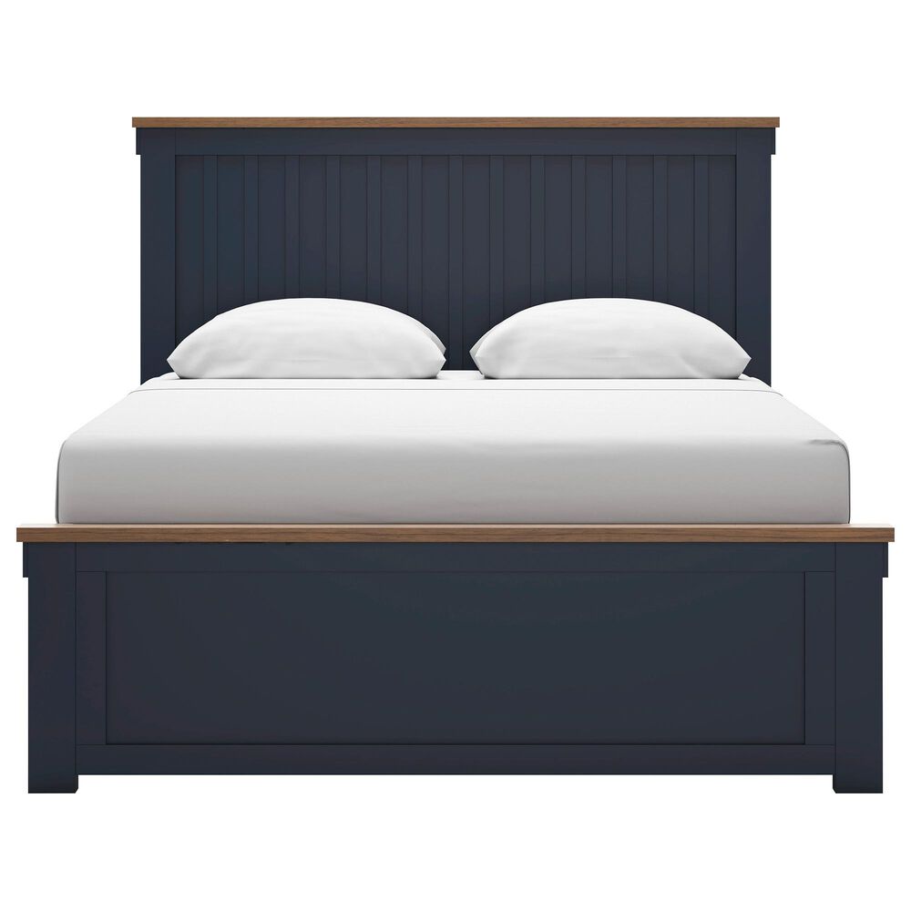 Ashley Landocken Queen Panel Bed in Brown and Blue, , large