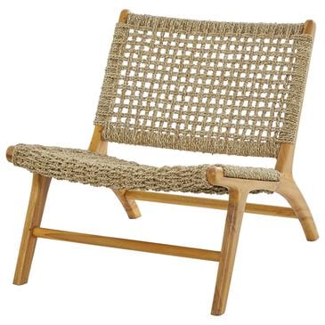 Maple and Jade Accent Chair with Woven Cane Seat in Light Brown, , large