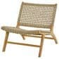 Maple and Jade Accent Chair with Woven Cane Seat in Light Brown, , large