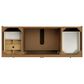 James Martin Laurent 60" Single Bathroom Vanity in Honey Oak with 3 cm Parisien Bleu Silestone Top and Rectangular Sink, , large
