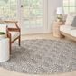 Nourison Aloha 7"10" Round Charcoal Indoor/Outdoor Area Rug, , large
