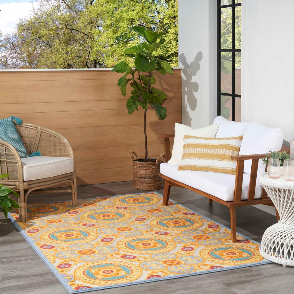 Nourison Aloha Oriental 7&#39;10&quot; x 10&#39;6&quot; Multicolor Indoor/Outdoor Area Rug, , large