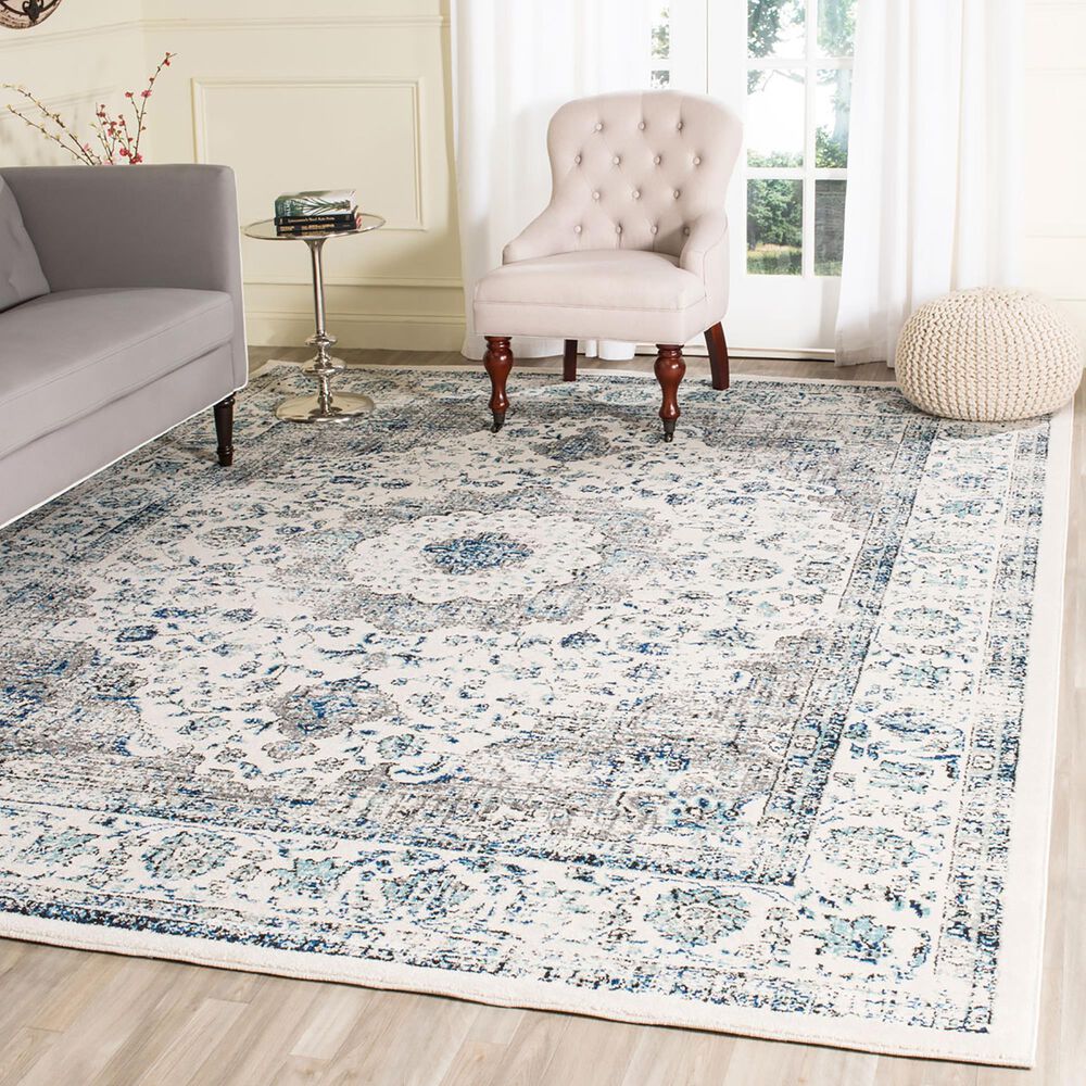 Safavieh Evoke EVK220D 11&#39; x 15&#39; Gray and Ivory Area Rug, , large