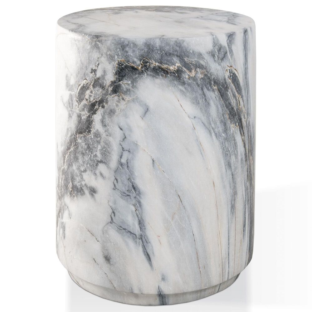 Furniture of America Karvyn 14" Side Table in Blue Gray, , large