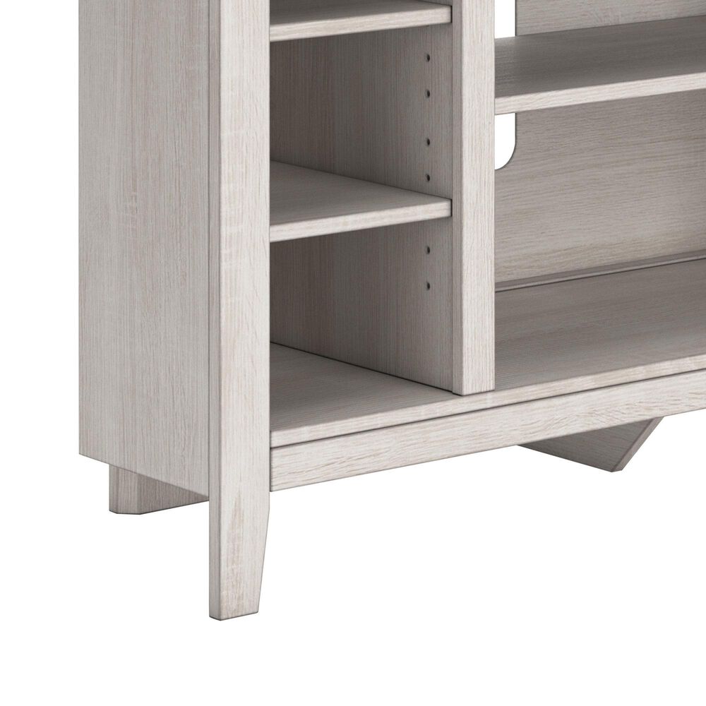Ashley Dorrinson 48&quot; Corner TV Stand in Antiqued White and Gray, , large